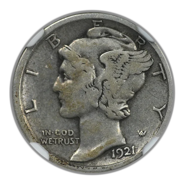1921-D Mercury Dime 10C NGC F15 - Image 3