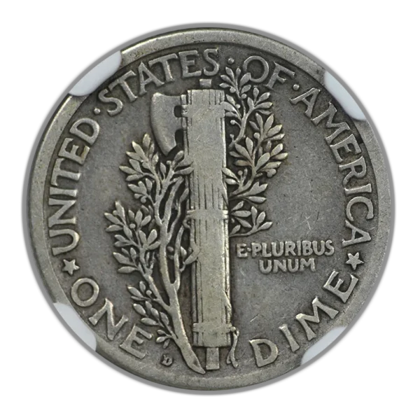 1921-D Mercury Dime 10C NGC F15 - Image 4