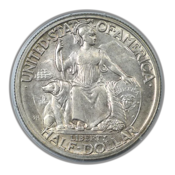 1936-D San Diego Classic Commemorative Half Dollar 50C PCGS Rattler MS63 - "109" Cert Number - Image 3
