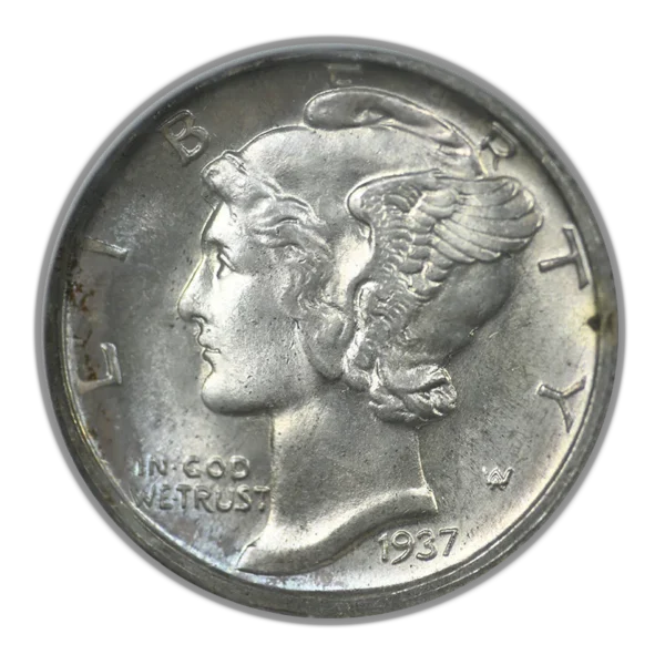 1937-D Mercury Dime 10C NGC MS66FB - Full Bands - Image 3
