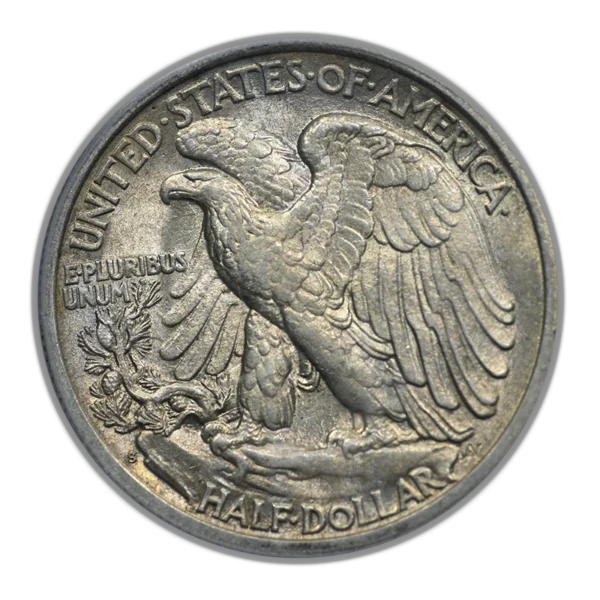 1917-S Walking Liberty Half Dollar 50C PCGS AU58 - Reverse - Image 4