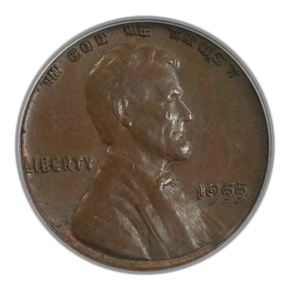1955 Doubled Die Obverse Lincoln Wheat Cent 1C PCGS AU58 DDO - Image 3