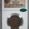 1841 Braided Hair Liberty Head Large Cent 1C NGC MS63+BN CAC N-6
