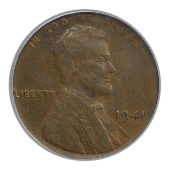 1941 Doubled Die Obverse Lincoln Wheat Cent 1C PCGS VF25 - Image 3
