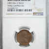 1974-D Lincoln Memorial Cent 1C NGC Mint Error MS64RB - Obverse Struck Thru Capped Die Obverse Slab