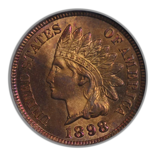 1898 Bronze Indian Head Cent 1C NGC MS65RD - Image 3