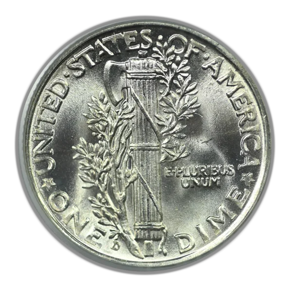 1939-D Mercury Dime 10C PCGS MS64FB Gold CAC OGH - Full Bands - Image 4
