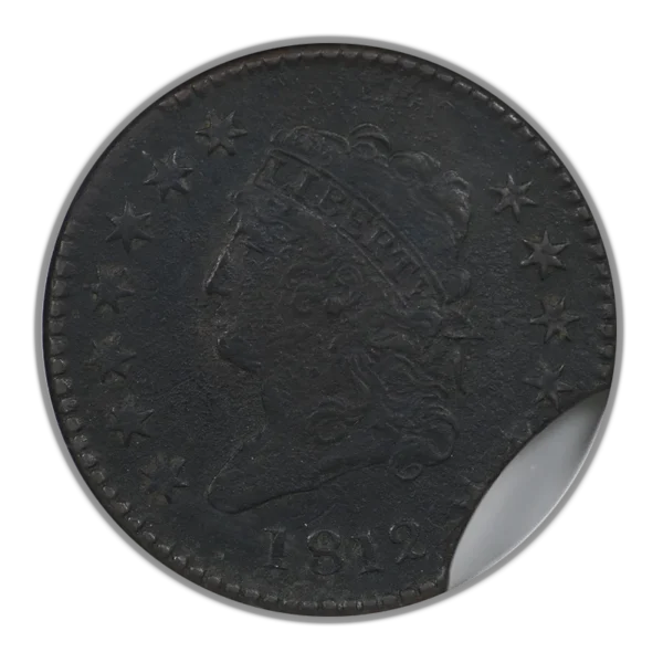 1812 Classic Head Large Cent 1C ANACS Soapbox VF Details S-288 Clip Mint Error - Image 3