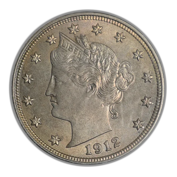 1912-D Liberty V-Nickel 5C PCGS Rattler MS63 CAC - Image 3