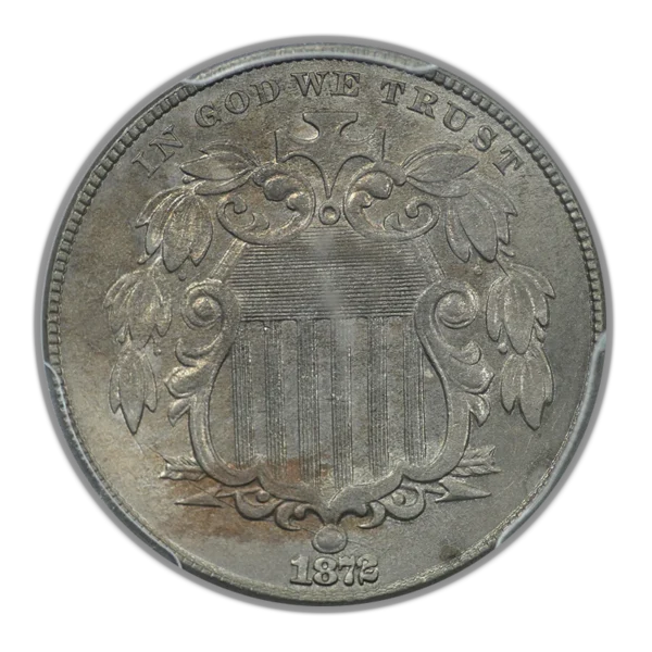 1872 Shield Nickel 5C PCGS AU58 - Image 3