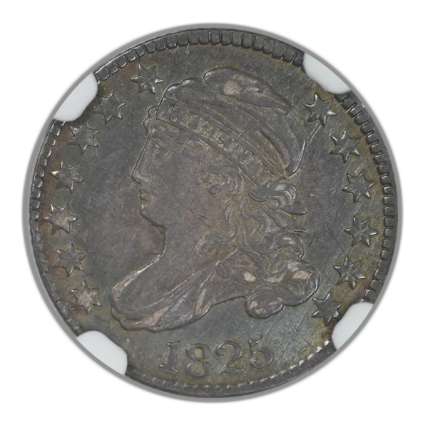 1825 Capped Bust Dime 10C NGC AU55 - TONED! - Image 5