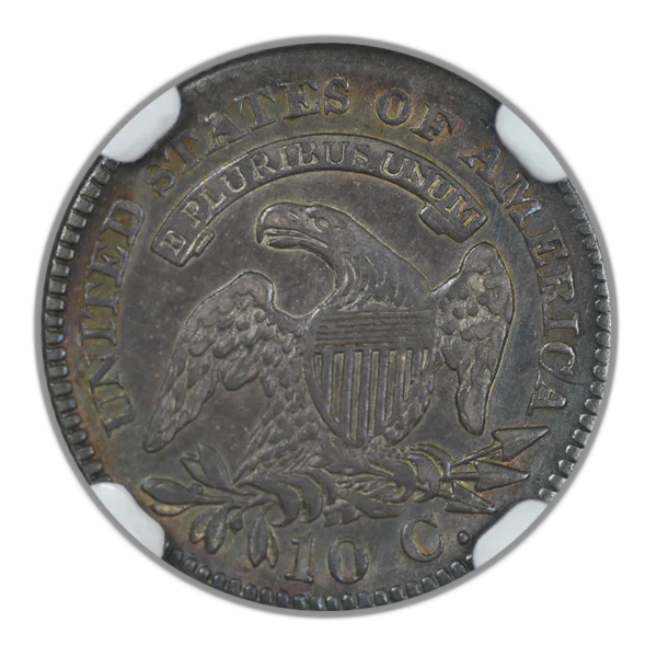 1825 Capped Bust Dime 10C NGC AU55 - TONED! - Image 7