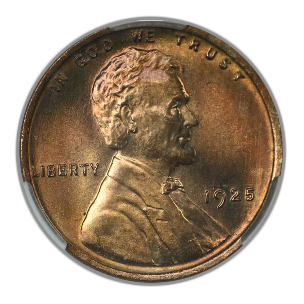 1925 Lincoln Wheat Cent 1C CAC MS66RB - Image 3