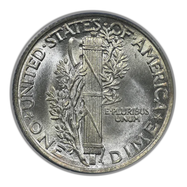 1916 Mercury Dime 10C PCGS MS65FB CAC OGH - Full Bands - Image 4