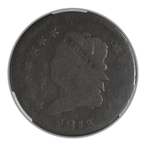 1813 Classic Head Large Cent 1C CAC AG3 - Image 3