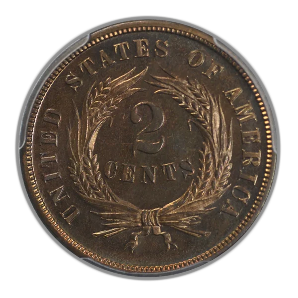 1869 Proof Two Cent Piece 2C PCGS PR66RB CAC - Image 4