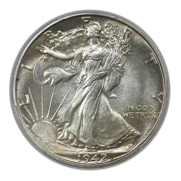 1942 Proof Walking Liberty Half Dollar 50C PCGS PR67+ CAC - Image 3