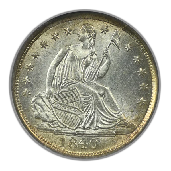1840 Liberty Seated Half Dime H10C NGC MS63 - No Drapery - Image 3