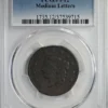 1837 Coronet Head Large Cent 1C PCGS F12 - Medium Letters