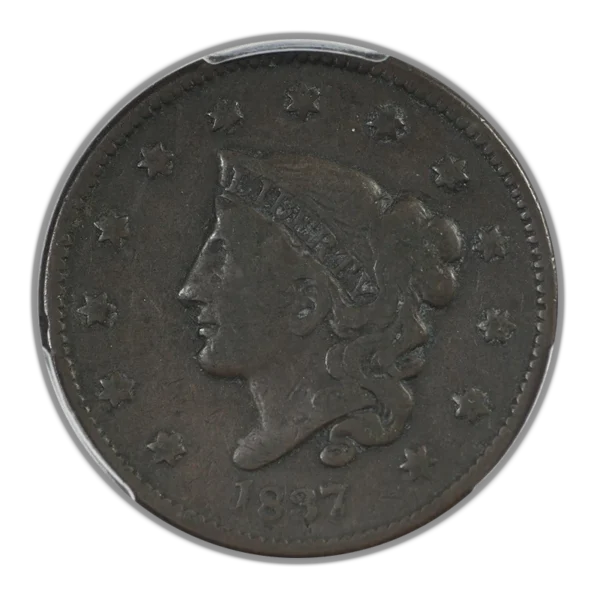 1838 Coronet Head Large Cent 1C PCGS MS62BN - Image 3
