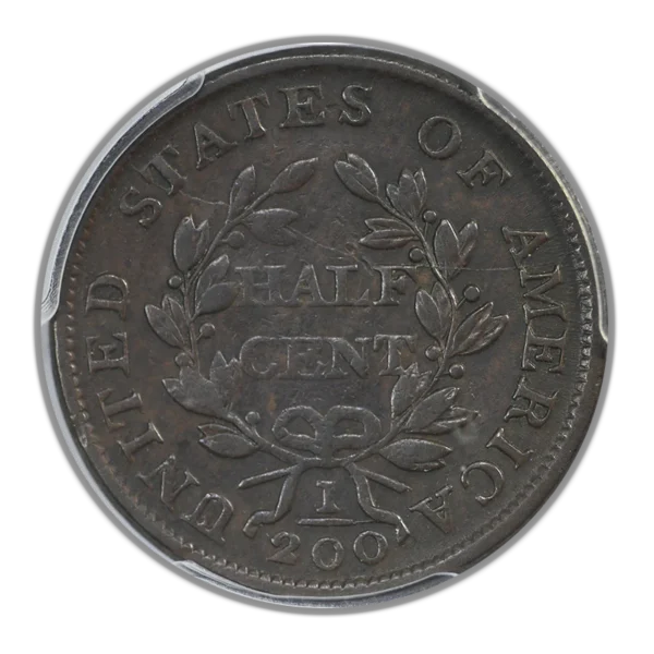 1803 Draped Bust Half Cent 1/2C PCGS VF25 - Image 4