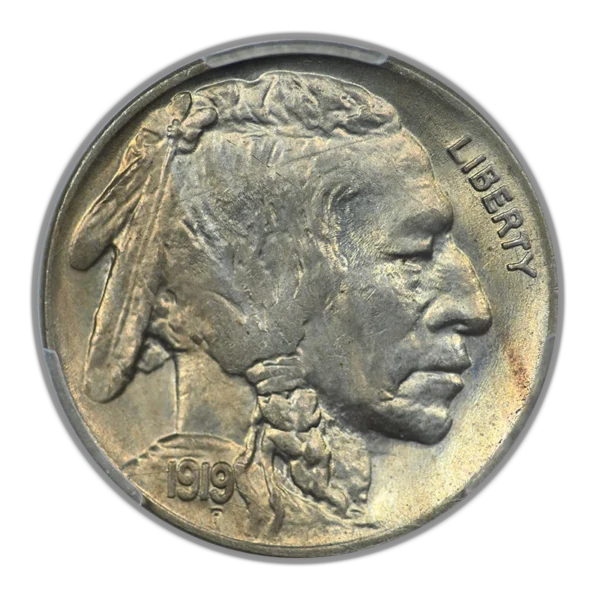 1919 Buffalo Nickel 5C PCGS MS65 - Image 3