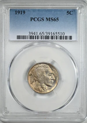 1919 Buffalo Nickel 5C PCGS MS65