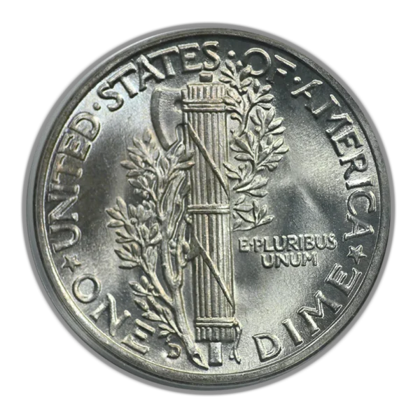 1944-D Mercury Dime 10C PCGS MS67FB OGH - Full Bands - Image 4