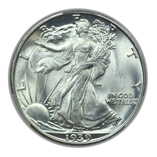 1939-S Walking Liberty Half Dollar 50C CAC MS67 - Image 3