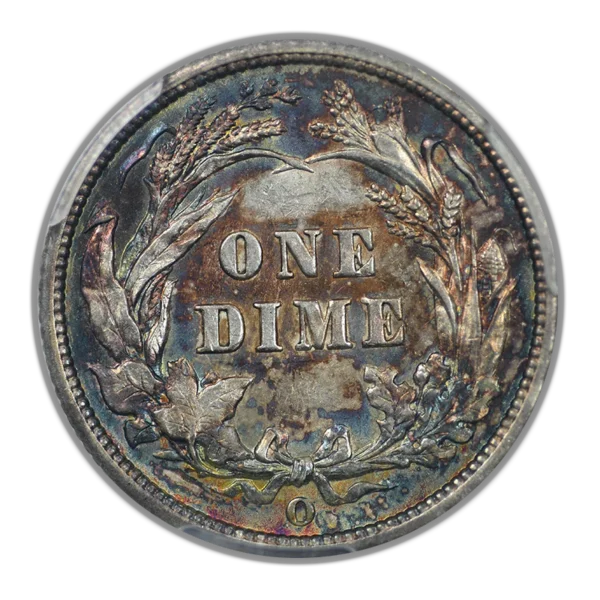 1893-O Barber Dime 10C PCGS AU58 - TONED! - Image 4