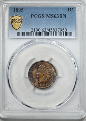 1895 Bronze Indian Head Cent 1C PCGS MS63BN &#8211; TONED!