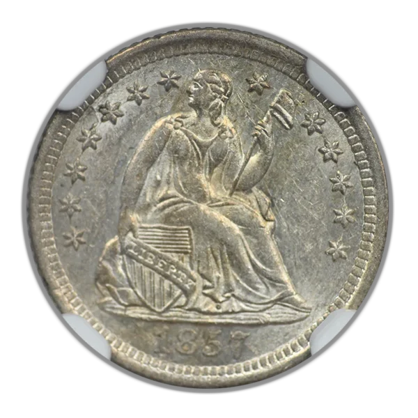 1857-O Liberty Seated Half Dime H10C NGC AU58 - Image 3