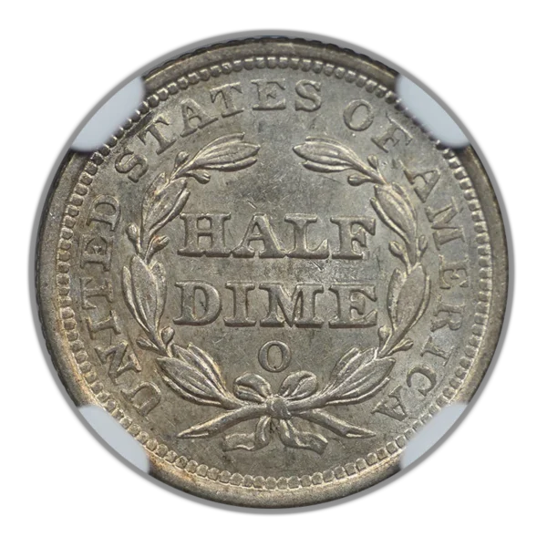 1857-O Liberty Seated Half Dime H10C NGC AU58 - Image 4
