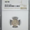1857-O Liberty Seated Half Dime H10C NGC AU58