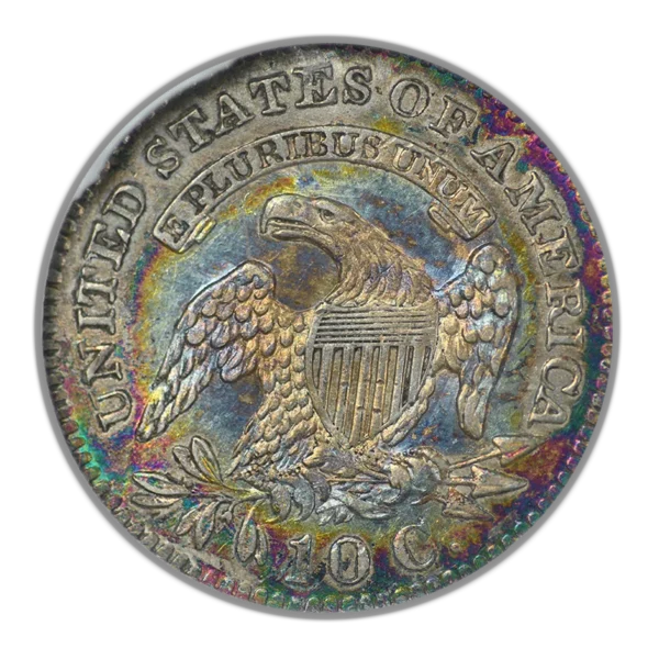 1827 Capped Bust Dime 10C ANACS Soapbox AU55PL JR-6 - Prooflike - TONED! - Image 4