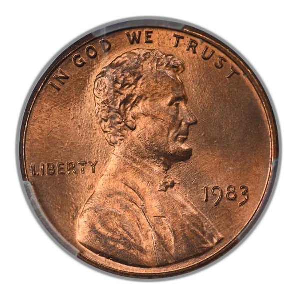 1983 Doubled Died Reverse Lincoln Memorial Cent 1C PCGS MS66RB CAC - Image 3