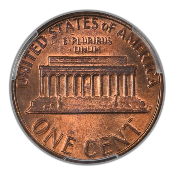 1983 Doubled Died Reverse Lincoln Memorial Cent 1C PCGS MS66RB CAC - Image 4
