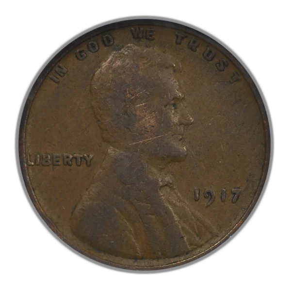 1917 Doubled Die Obverse Lincoln Wheat Cent 1C ANACS Soapbox VG10 - Image 3