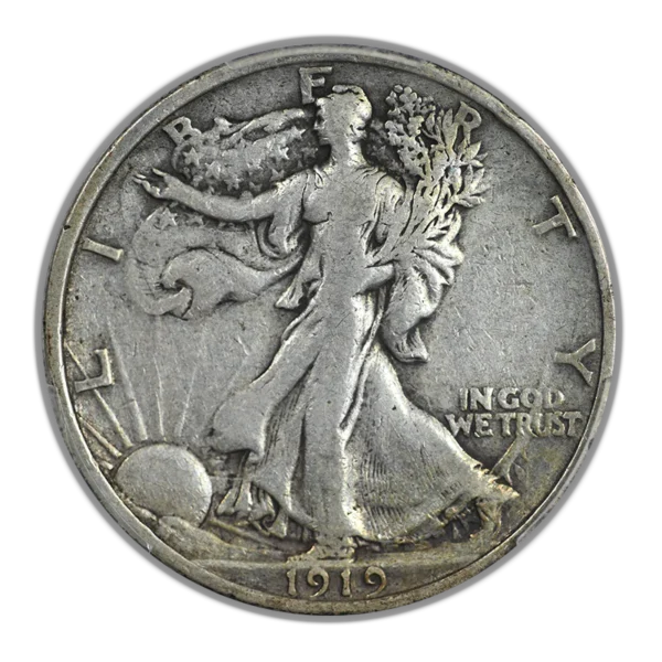 1919 Walking Liberty Half Dollar 50C PCGS VF20 CAC - Image 3