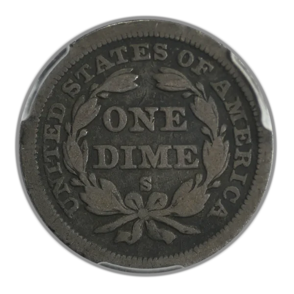 1859-S Liberty Seated Dime 10C PCGS F12 - Image 4