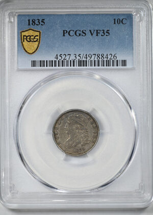 1835 Capped Bust Dime 10C PCGS VF35