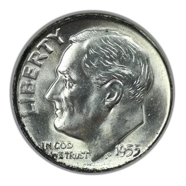 1955-S Roosevelt Dime 10C NGC Fatty MS67 - Image 3