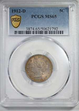 1912-D Liberty V-Nickel 5C PCGS MS65 &#8211; TONED!