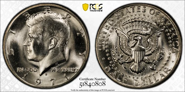 1971-D Kennedy Half Dollar 50C PCGS MS67 - Image 5