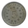 1867 Shield Nickel 5C PCGS AU58 - No Rays - Image 4