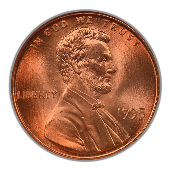 1995 Doubled Die Obverse Lincoln Memorial Cent 1C NGC MS68RD - Image 3
