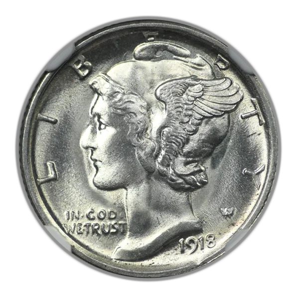 1918-S Mercury Dime 10C NGC MS65 - Image 3