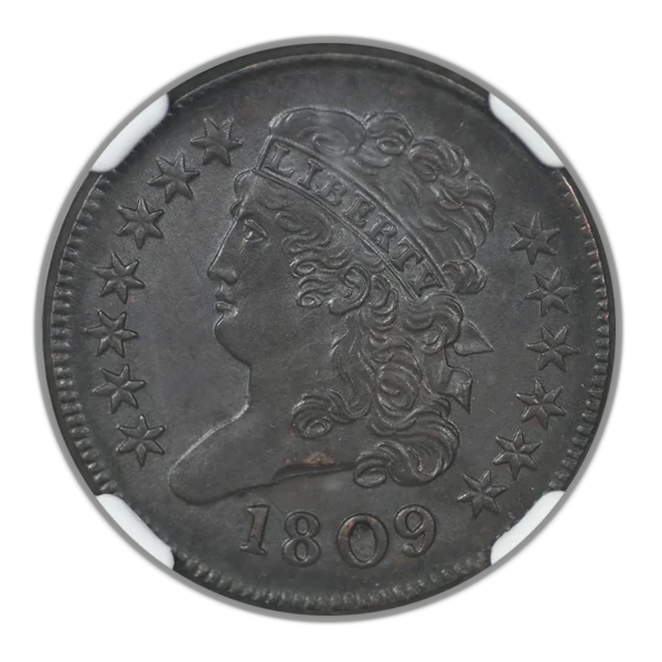 1809 Classic Head Half Cent 1/2C NGC MS64BN - Image 3