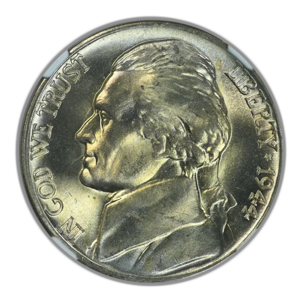 1944-D/D Jefferson Nickel 5C NGC MS66 RPM FS-501 - Repunched Mintmark - Image 3