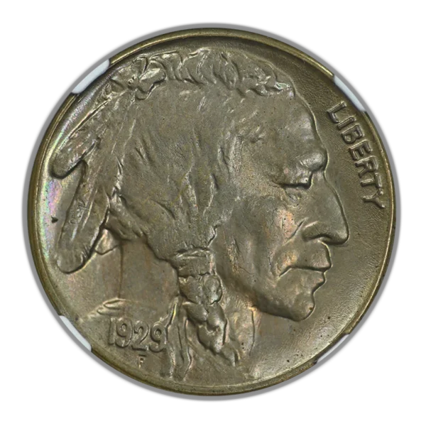 1929-S Buffalo Nickel 5C NGC MS62 - TONED! - Image 3